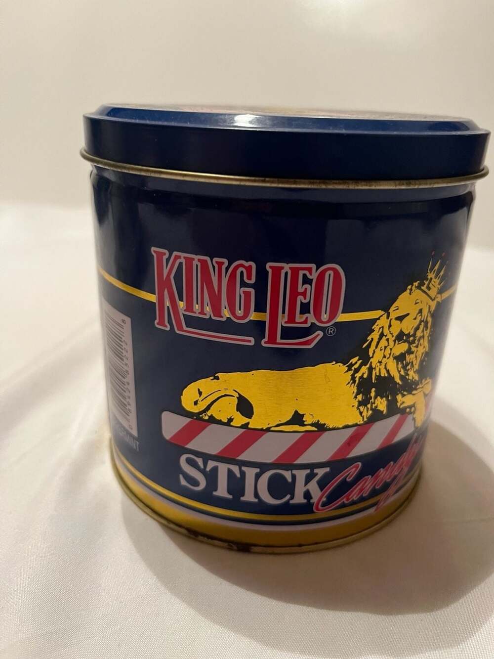 King Leo Pure Peppermint Stick Candy Collectible 19.2 oz Tin